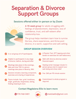 Separation & Divorce Support flier Flier